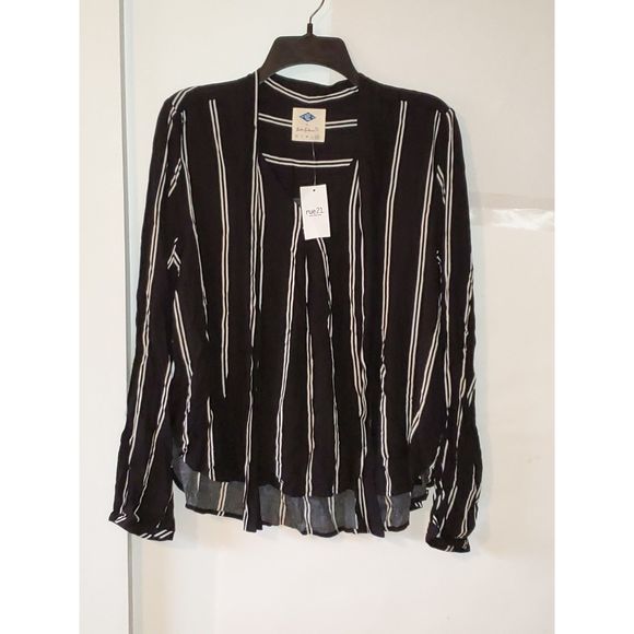 Sadie Robertson Women's /Junior's Blouse Striped Office Business Style Size XL - Picture 2 of 13